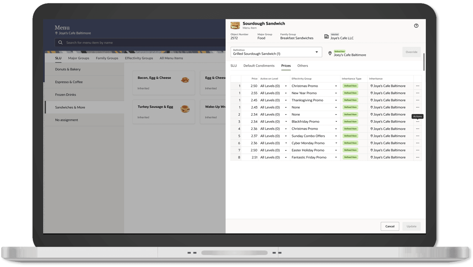 Property & Enterprise Level Menu Management